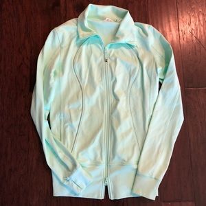 Pale mint green lululemon athletic jacket